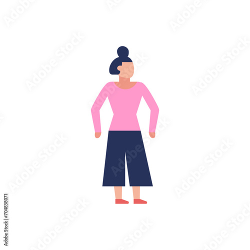 office workers in pink clothes woman