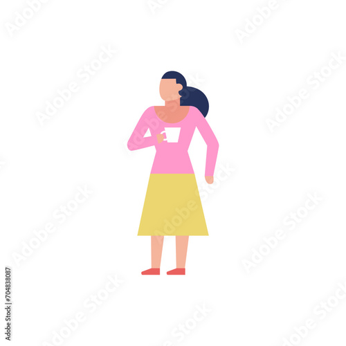 office workers in pink clothes woman