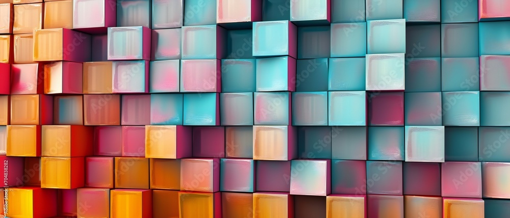 blocks that are standing together. Abstract texture wall with colorful squares and rectangles blocks that are standing together. Abstract texture wall with colorful squares and rectangles