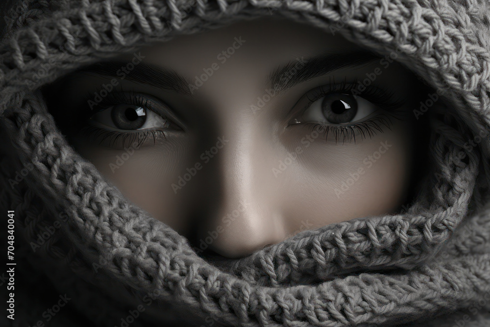 Captivating Beauty: A Mysterious Arabian Lady in a Traditional Black Hijab, Expressing Graceful Serenity amidst Cultural Traditions Captivating Beauty: A Mysterious Arabian Lady in a Traditional Black Hijab, Expressing Graceful Serenity amidst Cultural Traditions
