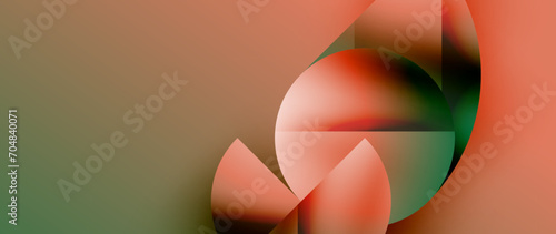 Essence of minimalism - metallic circles and squares converge upon canvas, study in restraint. The play of light on their surfaces forms subdued dance, epitomizing sophistication in simplicity