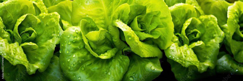 Close up of lettuce grown in greenhouse with drip irrigation hose system. Close up of lettuce grown in greenhouse with drip irrigation hose system.