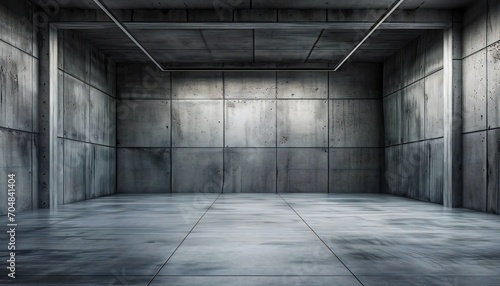 concrete room. Modern Huge Concrete Material Empty Hall. empty modern concrete hallway walls