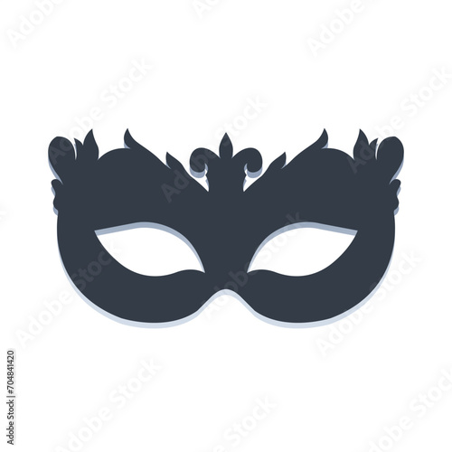 women carnival mask. flat vector illustration
