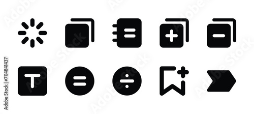 Glyph icons set for User interface.