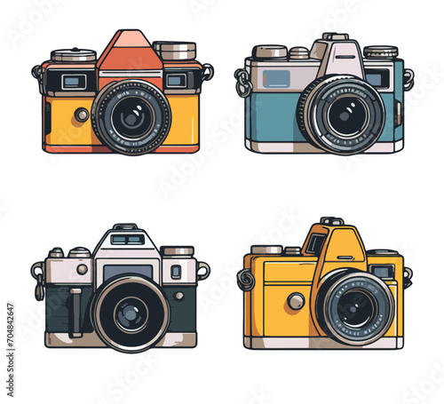 Set of retro cameras