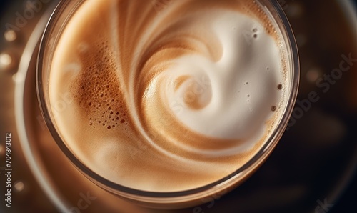 A cup of latte macchiato coffee.