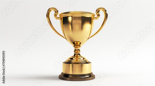Champion trophy isolated on white background