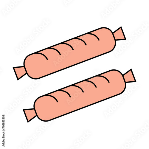 Flat Cute Food Element Icon Illustration