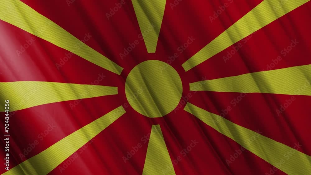North Macedonia Waving Flag. National 3d North Macedonia Flag Waving. North Macedonia Flag 4k Resolution Background. North Macedonia Flag Closeup North Macedonia Waving Flag. National 3d North Macedonia Flag Waving. North Macedonia Flag 4k Resolution Background. North Macedonia Flag Closeup