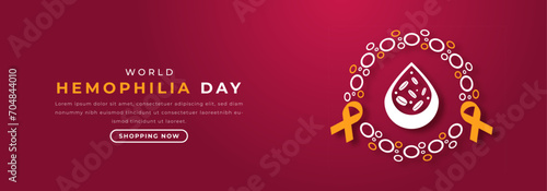 World Hemophilia Day Paper cut style Vector Design Illustration for Background, Poster, Banner, Advertising, Greeting Card