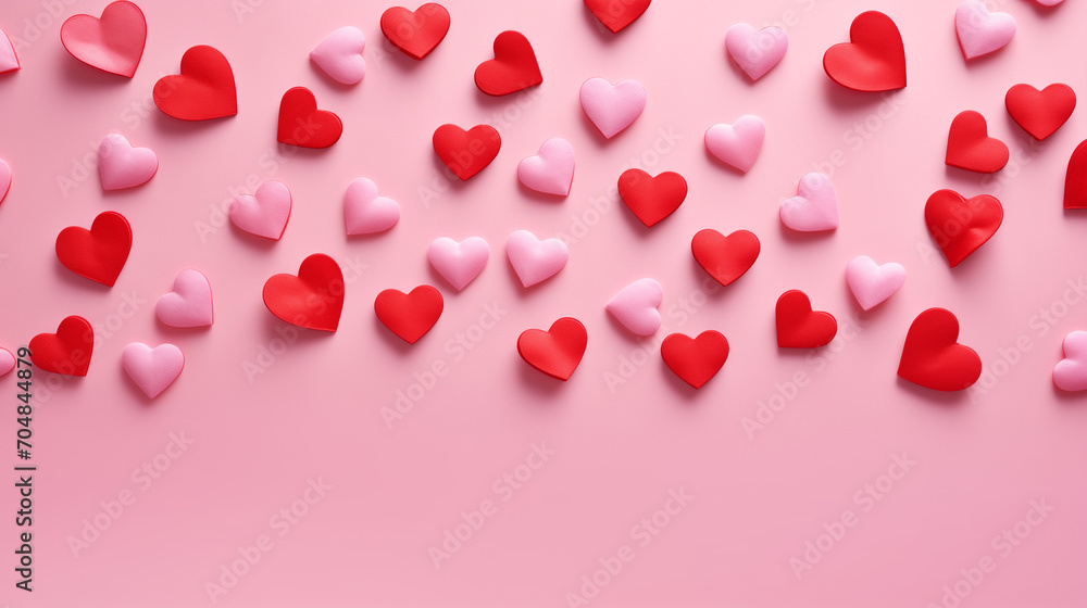 Pink Valentine Background: Pretty Hearts for Love Theme