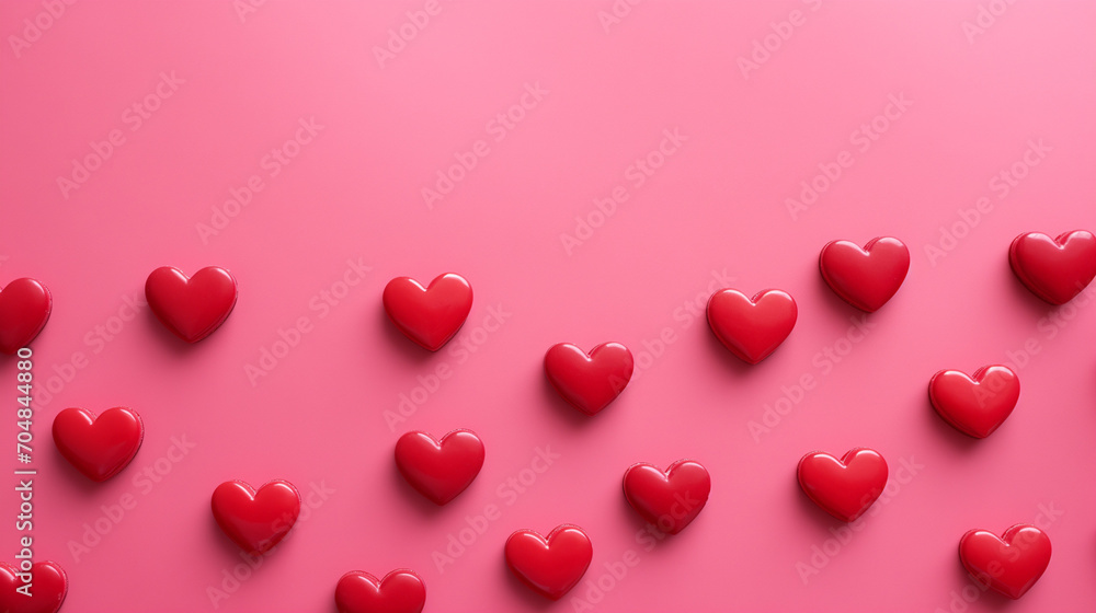 Hearts on Pink: Sweet Valentine's Day Wallpaper Design