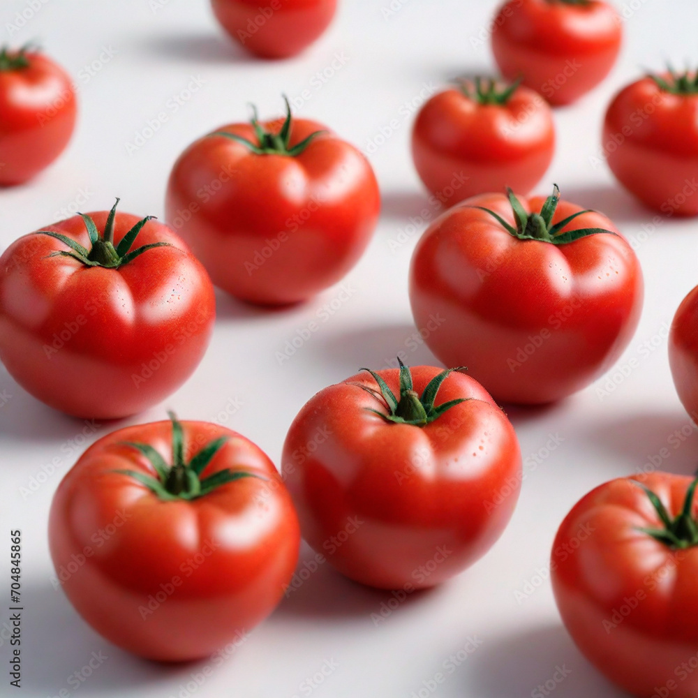 tomatos on a white background, digital art, 3d rendering tomatos on a white background, digital art, 3d rendering