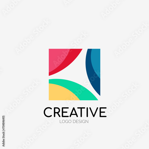 Free Download Modern abstract logo design. Geometric vector art. Clean overlapping lines and abstract shapes. Perfect for modern brand - GFXLoad