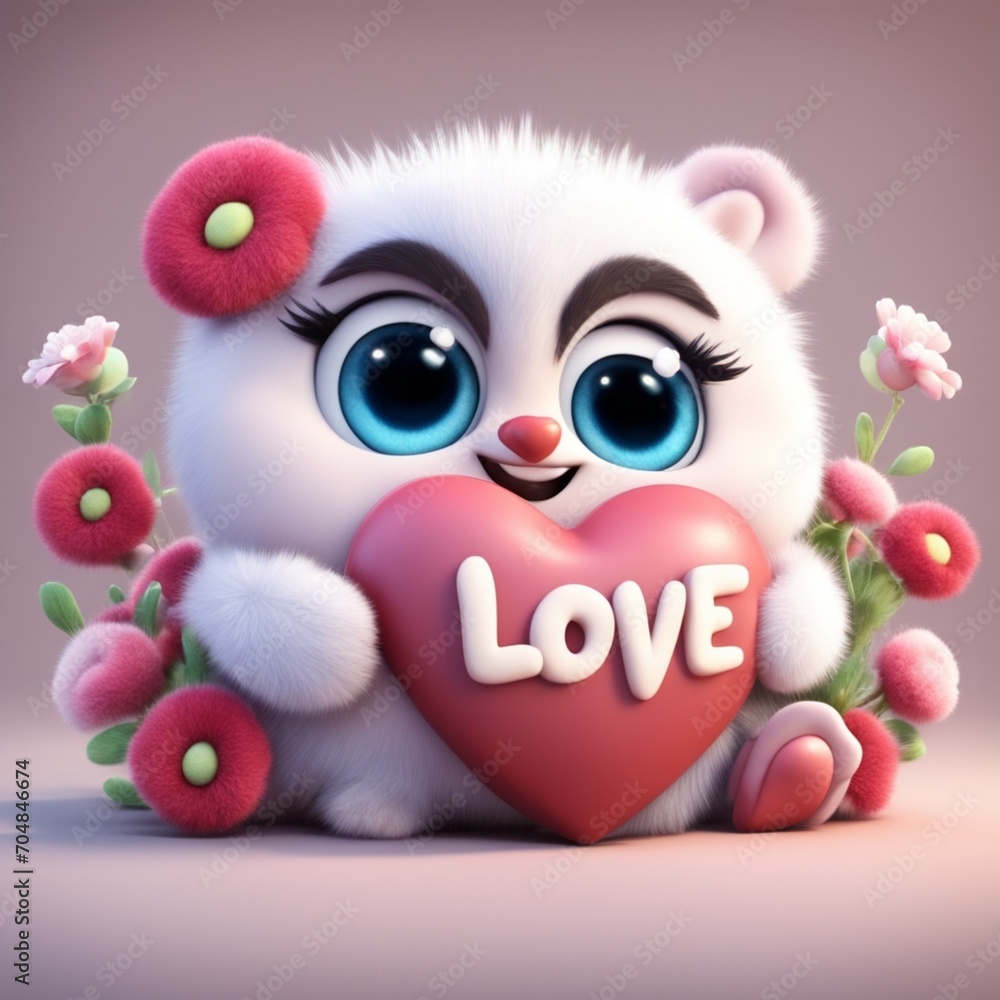 Obraz premium mouse with heart