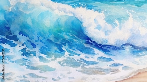Abstraction, texture for background or wallpaper, blue ocean and yellow sandy coast