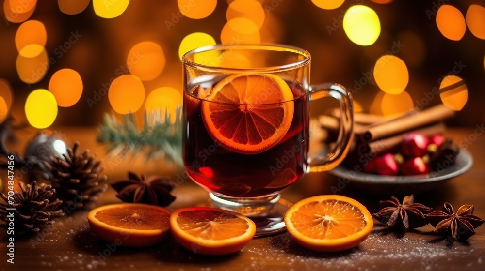 Fragrant Christmas mulled wine, Christmas mood Fragrant Christmas mulled wine, Christmas mood
