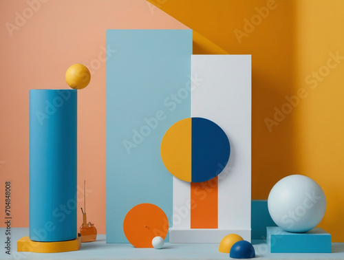 Clean and minimalist designs with simple shapes Generative AI