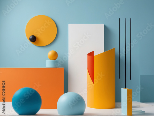 Clean and minimalist designs with simple shapes Generative AI