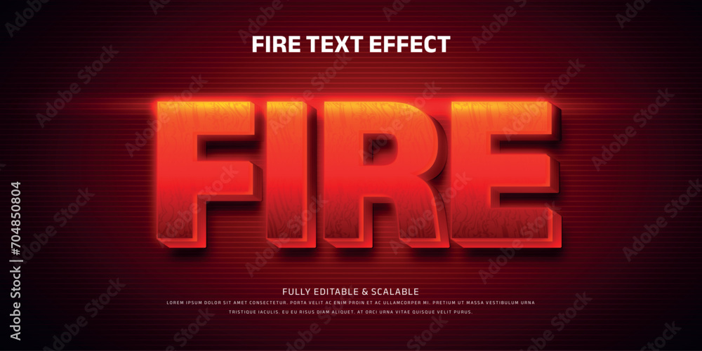 vector editable fire text effect font style vector editable fire text effect font style