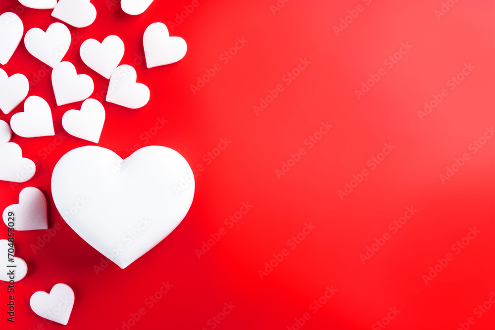 Valentine's Day wishes background with paper cut heart.