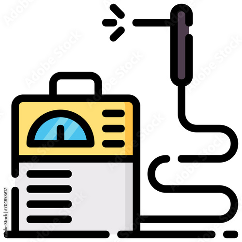 welding machine filled outline vector icon