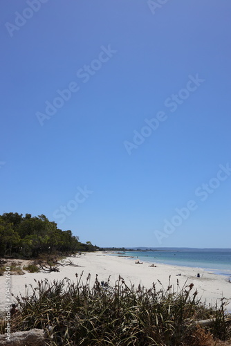 Stunning view of Bunbury  Australia s sandy beach  showcasing its beautiful  pristine shoreline
