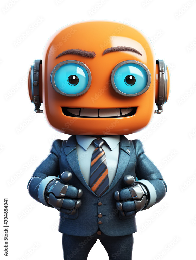 3d render of a person with a headset generative ai