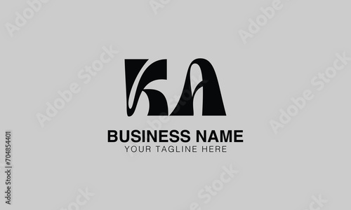 KA K ka initial logo | initial based abstract modern minimal creative logo, vector template image. luxury logotype logo, real estate homie logo. typography logo. initials logo