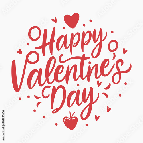 Happy Valentines day vector illustration design. Valentine day greeting card banner design