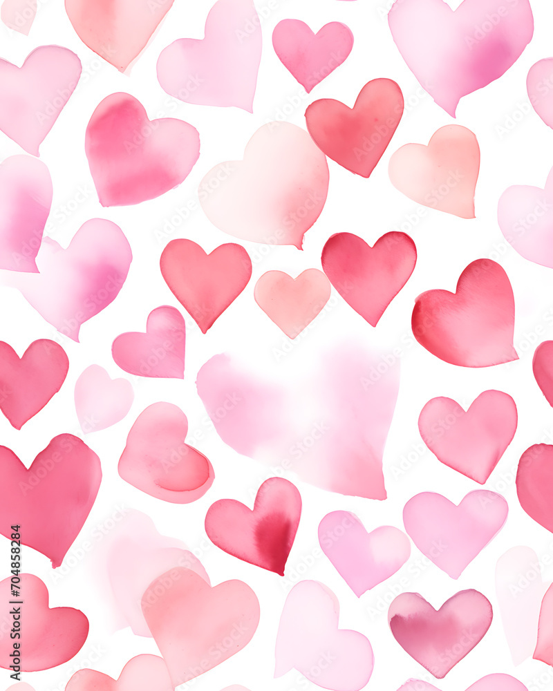 Hearts seamless pattern. Valentine's day background