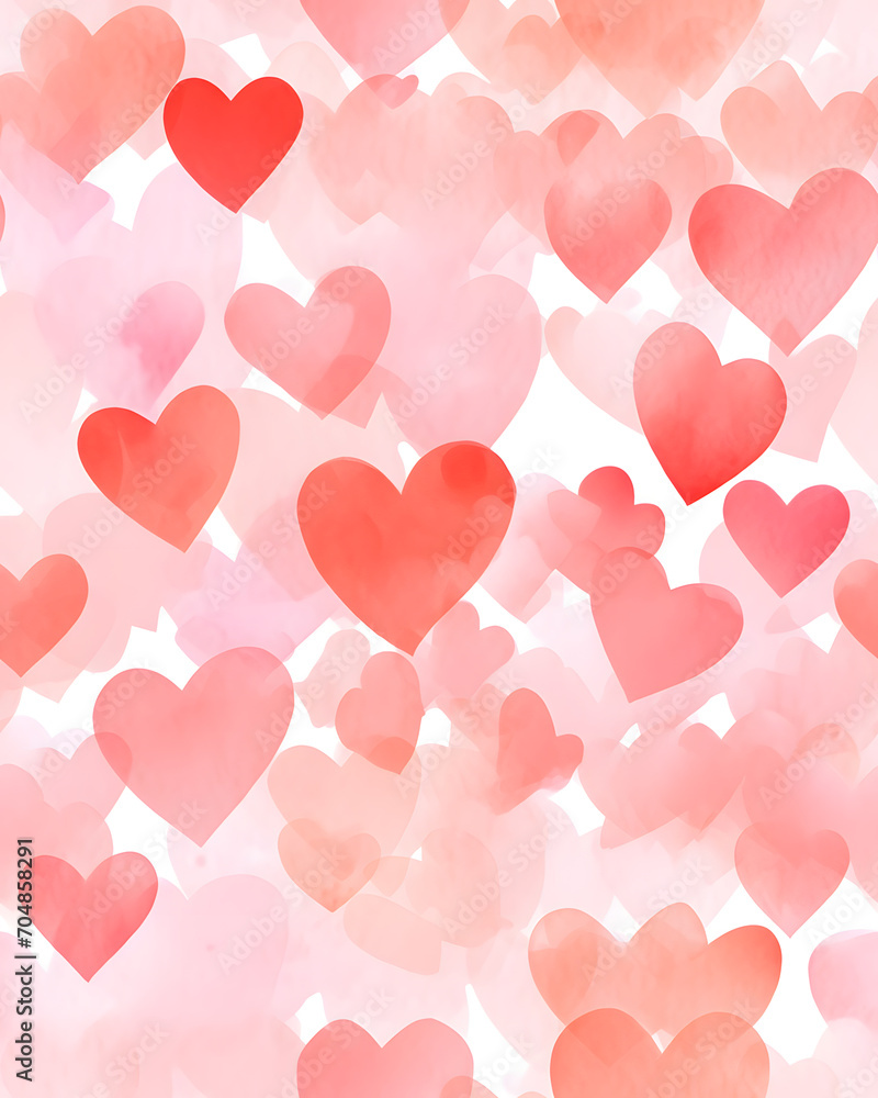 Hearts seamless pattern. Valentine's day background