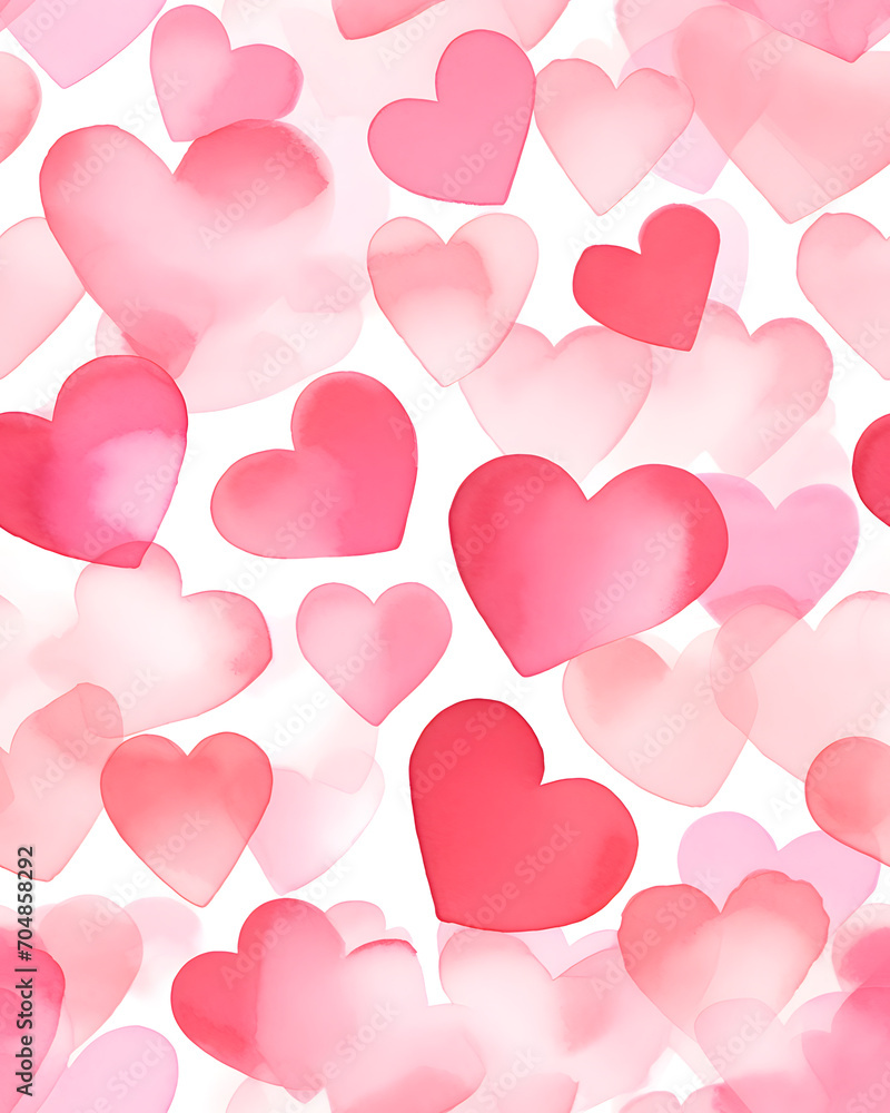 Hearts seamless pattern. Valentine's day background