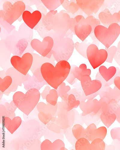 Hearts seamless pattern. Valentine's day background