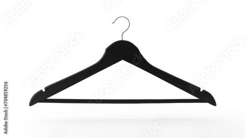 Classy and Functional, Organize in Style, Isolated Black Clothes Hanger, Generative AI