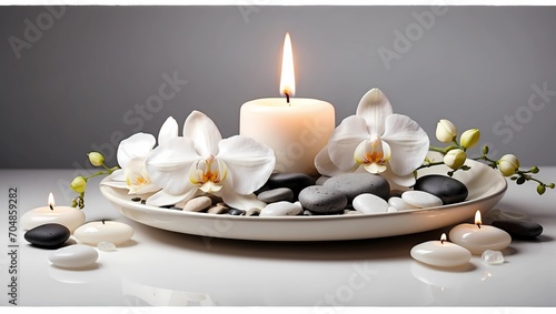 spa still life with candles