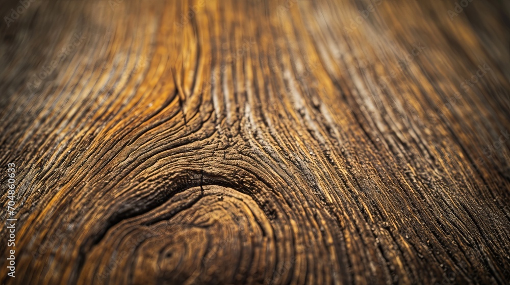 Fototapeta premium Wood Grain Close-Up: A detailed close-up of the natural grain and texture of a wooden surface.