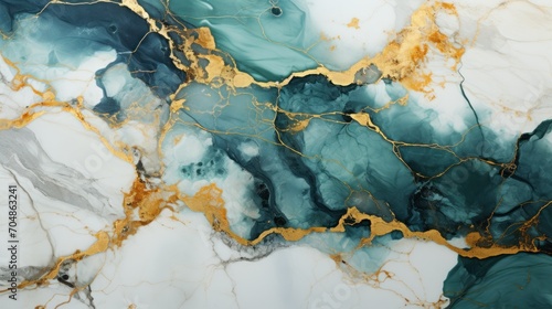 white marble with gold and green veins