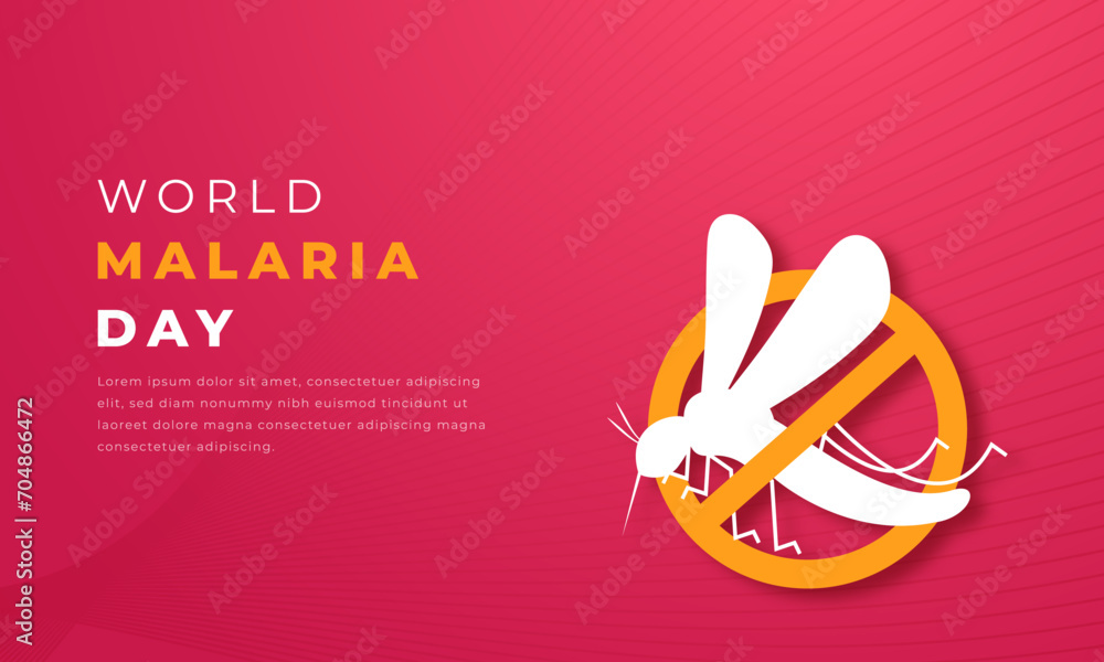 World Malaria Day Paper cut style Vector Design Illustration for Background, Poster, Banner, Advertising, Greeting Card World Malaria Day Paper cut style Vector Design Illustration for Background, Poster, Banner, Advertising, Greeting Card