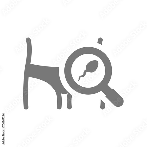 Sperm count test vector icon. Male and men fertility symbol.