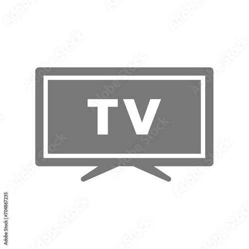Tv screen vector icon. Television set symbol.