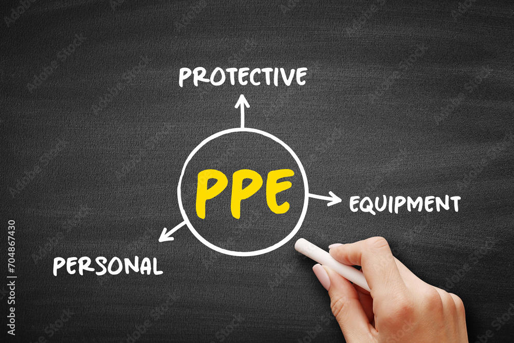 PPE Personal Protective Equipment protective clothing, helmets