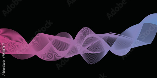 Abstract blend wave lines and technology background. Background lines wave abstract stripe design. White background, mesh abstract, vector gradient line soft blend. © armans