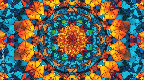 Wallpaper Mural  a multicolored image of a flower that appears to be in a kalei style pattern, with many petals in the center. Torontodigital.ca