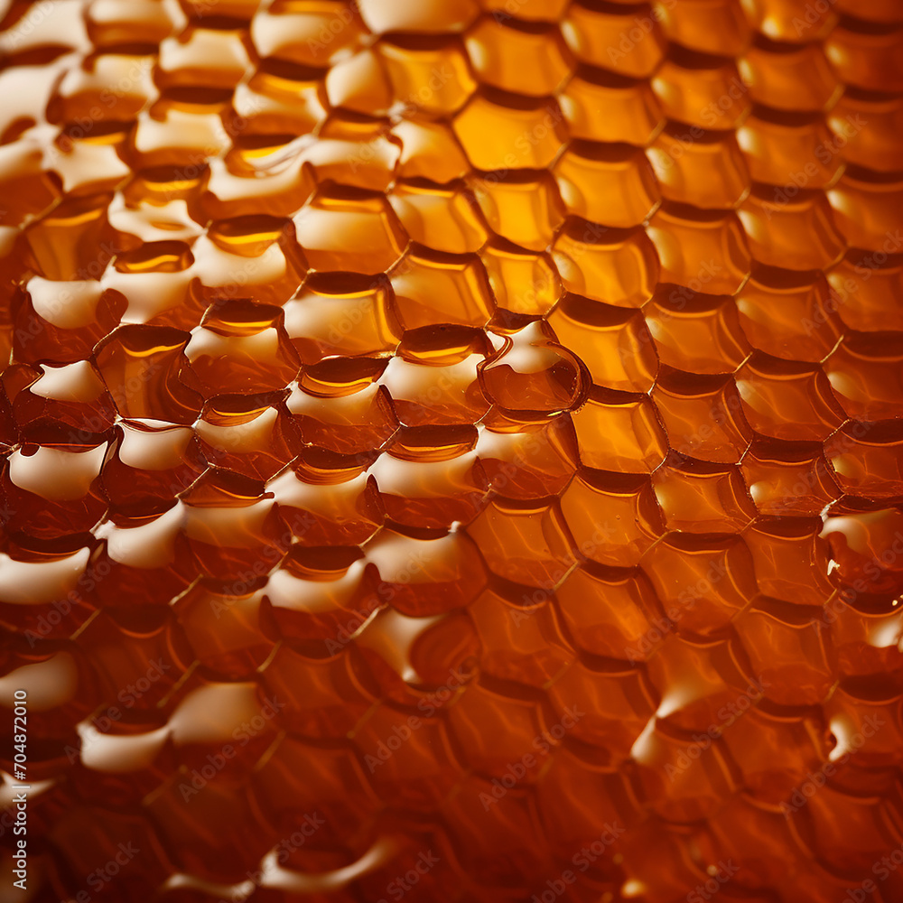 Close-up of honeycomb pattern.