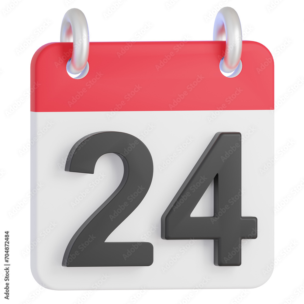 3D 24th date illustration 3D 24th date illustration