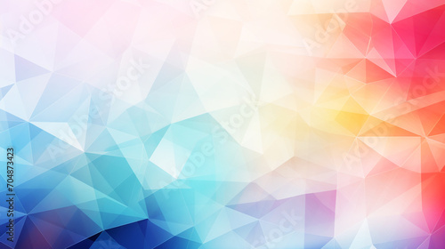 Watercolor-style polygon background in light rainbow colors