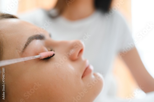 Permanent makeup. Permanent tattooing of eyebrows