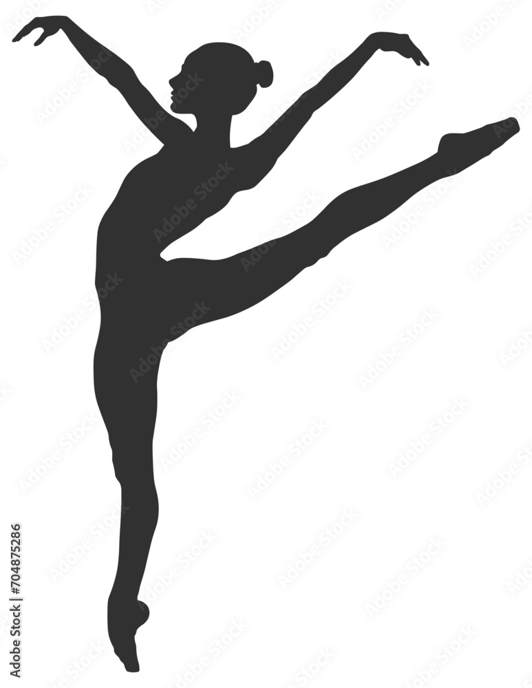 silhouette of a ballerina